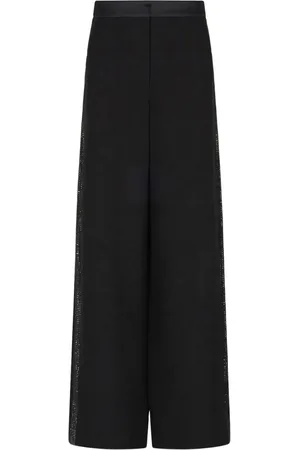 Giorgio Armani Rhinestone-detail silk trousers
