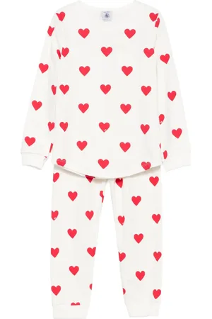 Petit Bateau Heart-print pyjamas