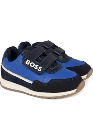 HUGO BOSS Strap detail leather sneakers