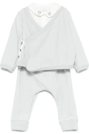 Petit Bateau Wrap-front trouser set (set of three)