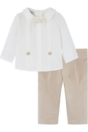 PAZ RODRIGUEZ Bow-embellished pleated trouser set