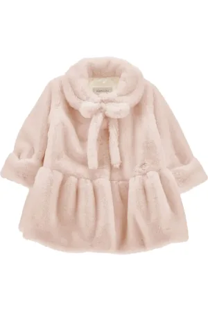 MONNALISA Faux-fur peplum coat