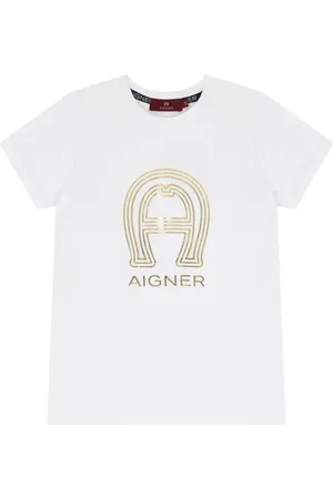 Aigner Gold-logo horseshoe T-shirt