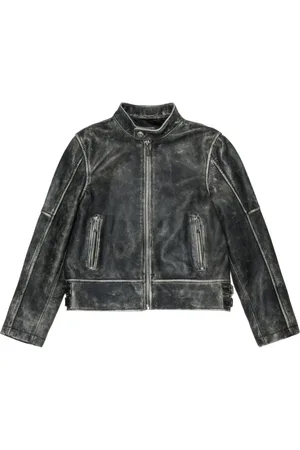 Dsquared2 Embossed-logo sheepskin jacket