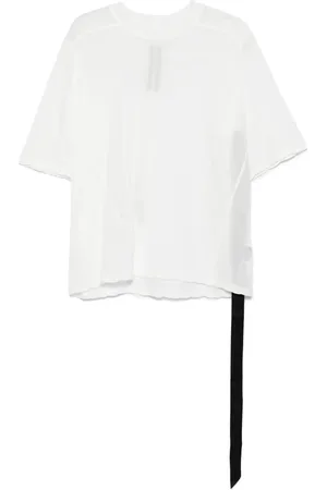 Rick Owens Asymmetrical-hem organic cotton top