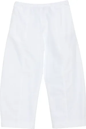 Khaite Elastic-waist cotton trousers