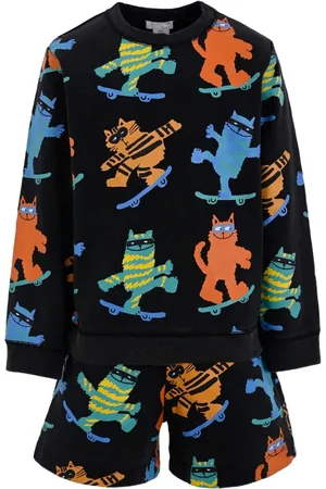 Stella McCartney Skateboarding-cats shorts set