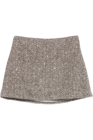 Il gufo Herringbone-pattern skirt