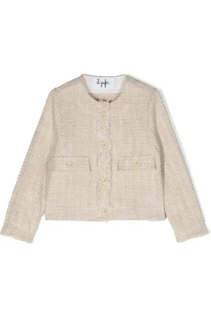 Il gufo Button-up tweed jacket