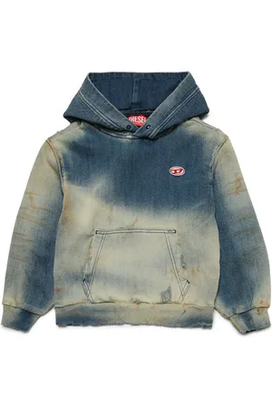 Diesel Logo-appliqué denim hoodie