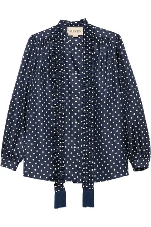 VALENTINO GARAVANI Polka-dot ruffled shirt