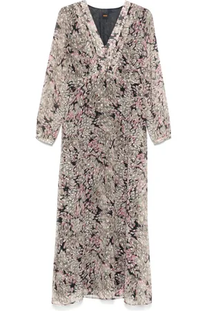 HUGO BOSS Abstract-print maxi dress