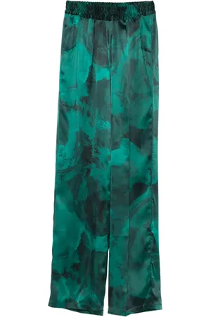Kiton Printed silk trousers