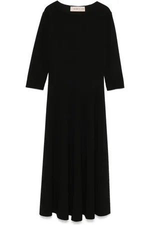 BLANCA Crepe-texture midi dress