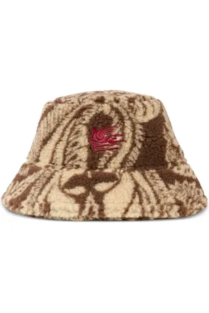 Etro Paisley-pattern shearling bucket hat
