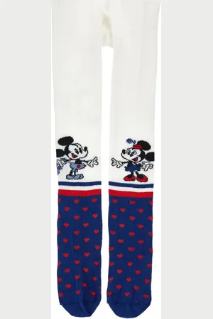 MONNALISA X Disney Mickey Mouse heart-patterned tights