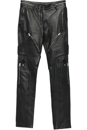 Moncler Zip-pocket leather trousers