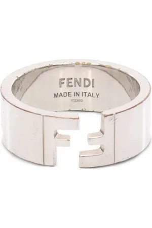 Fendi 00s FF-logo metal ring