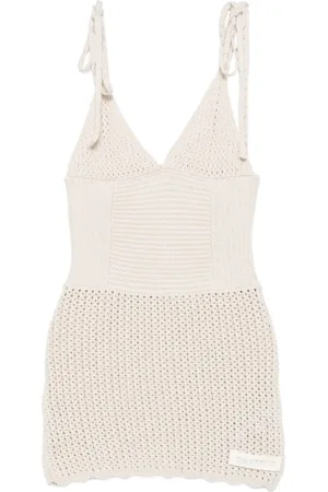 The Attico Crochet tie-strap dress