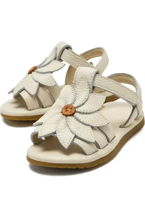 Donsje Flower-embellishment leather sandals