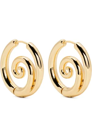 Kenneth Jay Lane Swirl hoop earrings