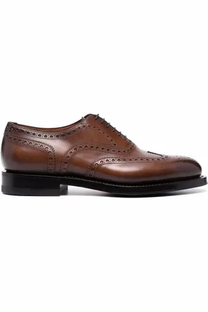 santoni Lace-up leather brogues