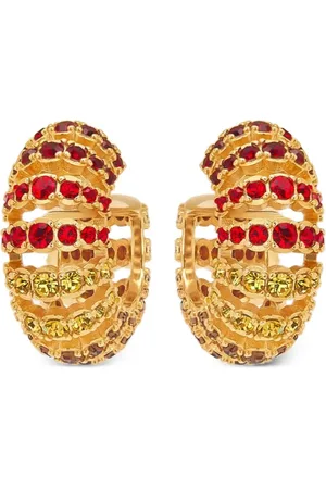 Oscar de la Renta Gemstone-embellished hoop earrings