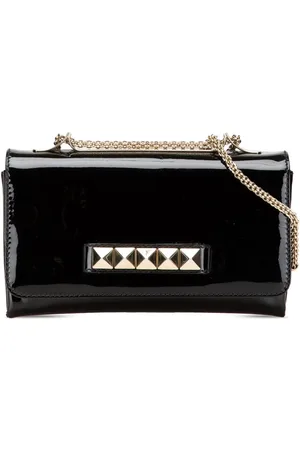 VALENTINO GARAVANI 2000-2017 Patent Vava Voom Chain Clutch crossbody bag