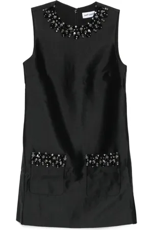 Self-Portrait Embellished-pocket mini dress