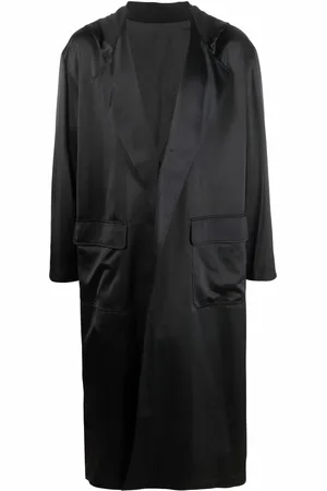 YOHJI YAMAMOTO 1995 logo-print hooded robe