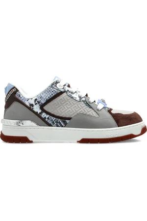 VERSACE Greca snakeskin-effect sneakers