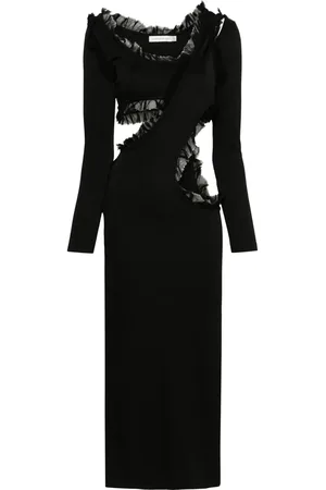 CHRISTOPHER ESBER Carina ruffled midi dress
