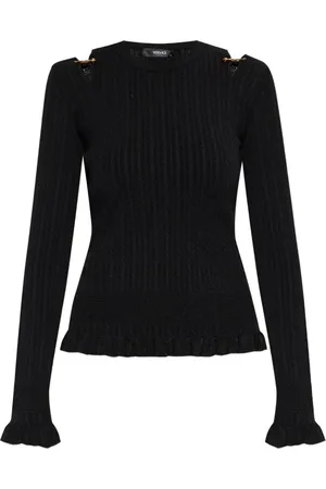 VERSACE Cut-outs ruffled sweater