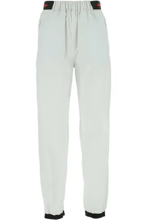 Prada Elastic-waistband straight-leg trousers