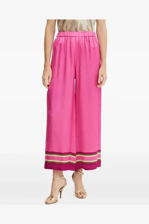 LUISA SPAGNOLI Elasticated-waistband striped trousers