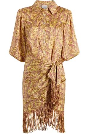 Cinq A Sept Kember paisley-print fringe dress