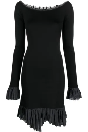 Maison Margiela Off-shoulder flared-hem dress