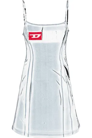 Diesel Creased-paint cotton mini dress