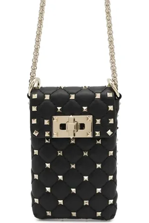 VALENTINO GARAVANI 2016-2025 Lambskin Rockstud Spike Phone Case crossbody bag