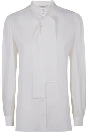 Max Mara Tie-neck puff-sleeve shirt