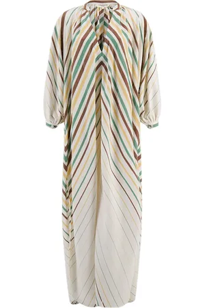 Marrakshi Life Cotton V-neck maxi dress