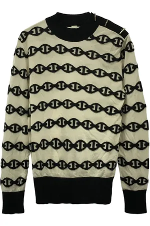 Hermès 00s chain pattern cashmere top