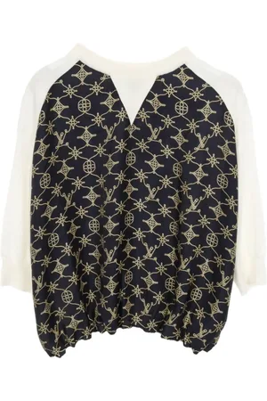 LOUIS VUITTON 10s nautical monogram knit top