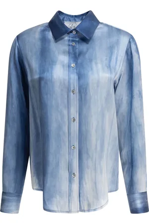 SLEEP NO MORE Tie-dye silk shirt