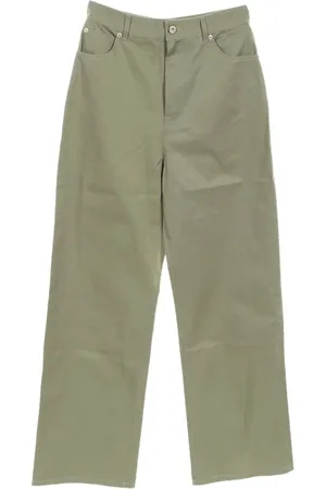 Loewe 20s high waist leather detail trousers