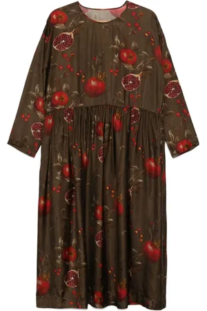 UMA WANG Pomegranate-print gathered dress