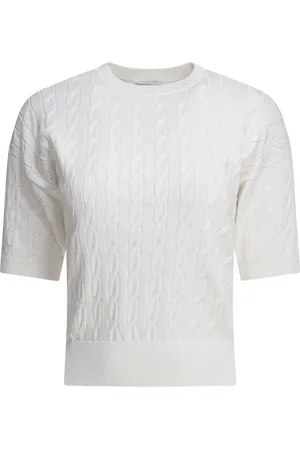 Brunello Cucinelli Cable-knit short-sleeve top