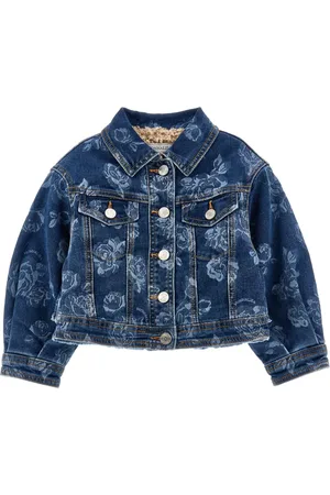 MONNALISA Rose-print denim jacket