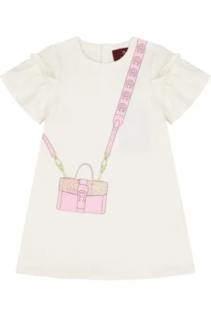 Aigner Bag-print ruffled dress