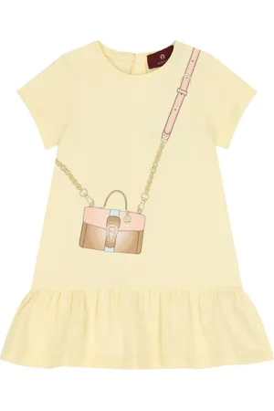 Aigner Bag-print ruffled dress